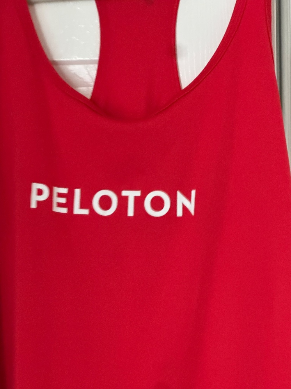 Peloton Red Racerback Tank Workout Athletic Athleisure Size Large L Cycling Bike - Picture 2 of 6